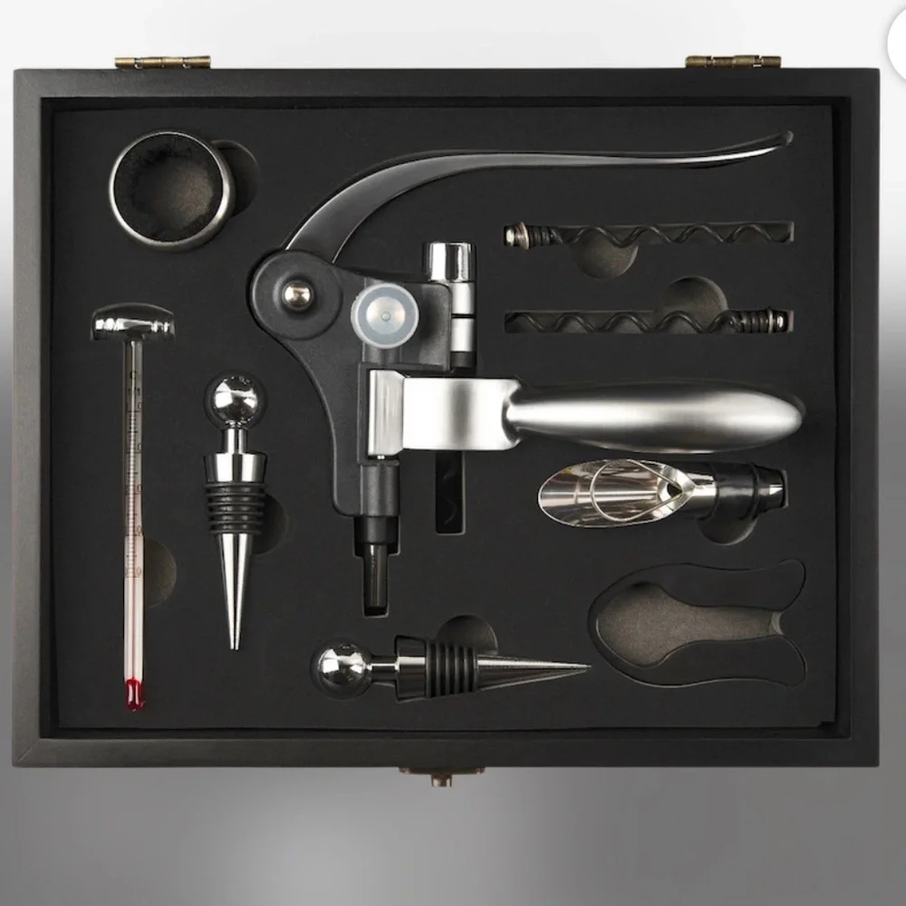 Premiump Wine Accessory Set - Black price Is Firm